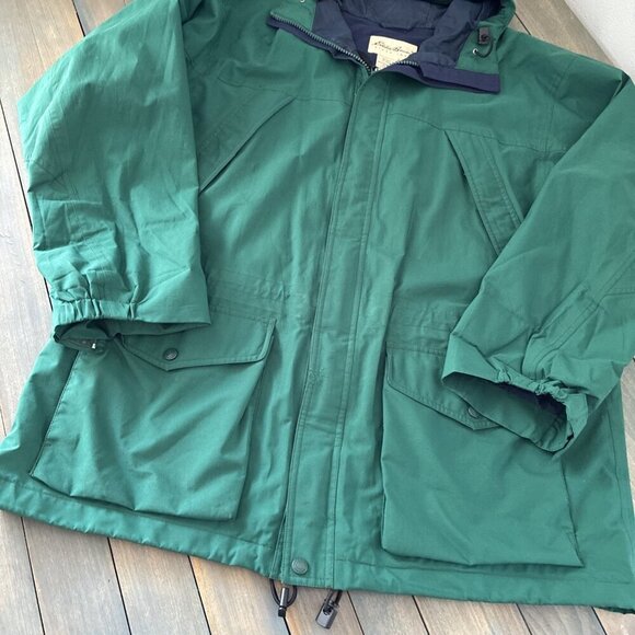 Vintage Eddie Bauer Green Lightweight Gortex Jacket Poncho - Men’s Size XL (D9) - Picture 4 of 12